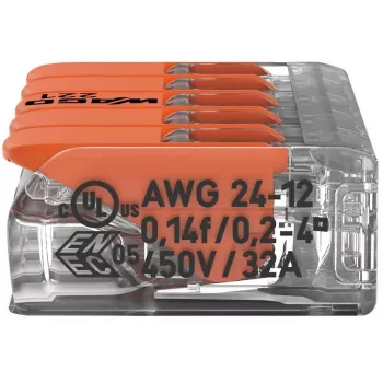 WAGO 221-415 COMPACT Złączka do przewodów 5-żyłowa, 0,2-4 mm², 25 sztuk