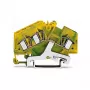 WAGO 281-637 3-przewodowa listwa zaciskowa ochronna PE, 4 mm², zielono-żółta