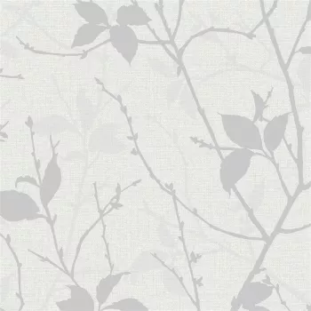 Tapeta Belle White/Silver Floral Trail 122433, luksusowa, teksturowana, rolka 10,05 m x 53 cm