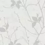Tapeta Belle White/Silver Floral Trail 122433, luksusowa, teksturowana, rolka 10,05 m x 53 cm