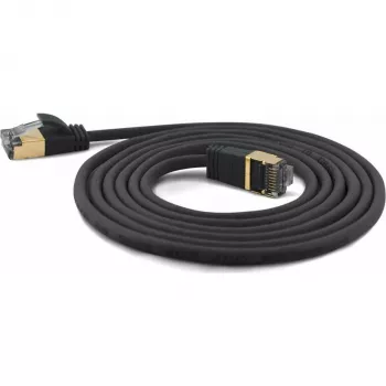 Wantec Patch Cable SSTP CAT7 Ste. CAT6a d=4mm 10.00m Black