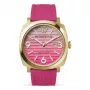 Zegarek damski WATCHPEOPLE 700985 w kolorze różowego złota ze stali nierdzewnej i brązowej skóry, 45 mm
