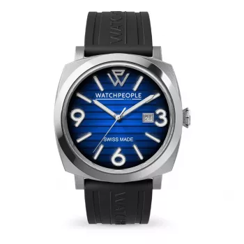 Zegarek damski WATCHPEOPLE 700990, różowe złoto, stal nierdzewna, biała skóra, 45 mm