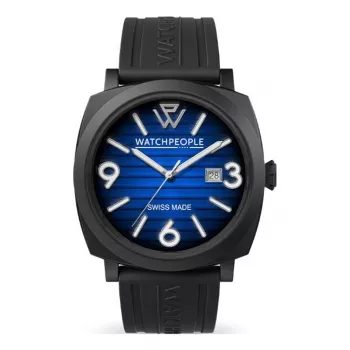 Zegarek WATCHPEOPLE Women's 700992 Analogowy Kwarcowy 45mm Czarna Tarcza Skórzany Pasek