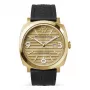 Zegarek damski WATCHPEOPLE Quartz Analog 700993 45mm srebrna koperta ze stopu, czarna tarcza, czarny pasek z ekoskóry