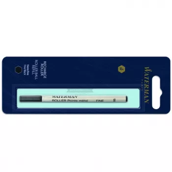 Wkład do długopisu rollerball Waterman, czarny, cienki – 1 blister