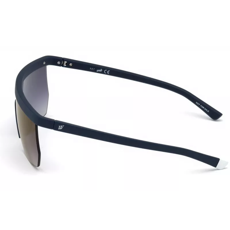 WEB EYEWEAR MAN Okulary przeciwsłoneczne WE0221-91X Prostokątne Acetat Czarna Oprawka Szare Szkła 54mm