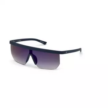 WEB EYEWEAR MAN Okulary przeciwsłoneczne WE0221-91X Prostokątne Acetat Czarna Oprawka Szare Szkła 54mm