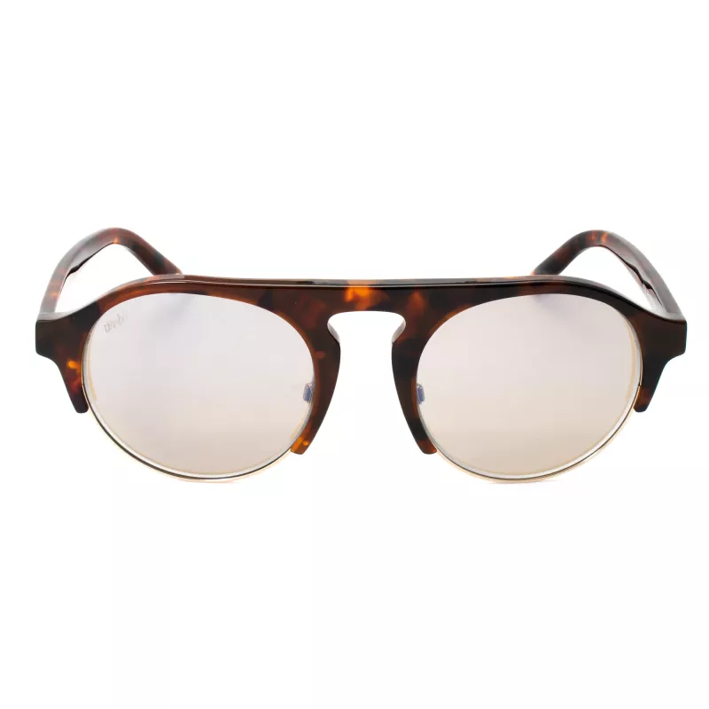 WEB EYEWEAR Okulary przeciwsłoneczne męskie WE0224-52G Havana Acetate Green Polycarbonate UV400 52mm