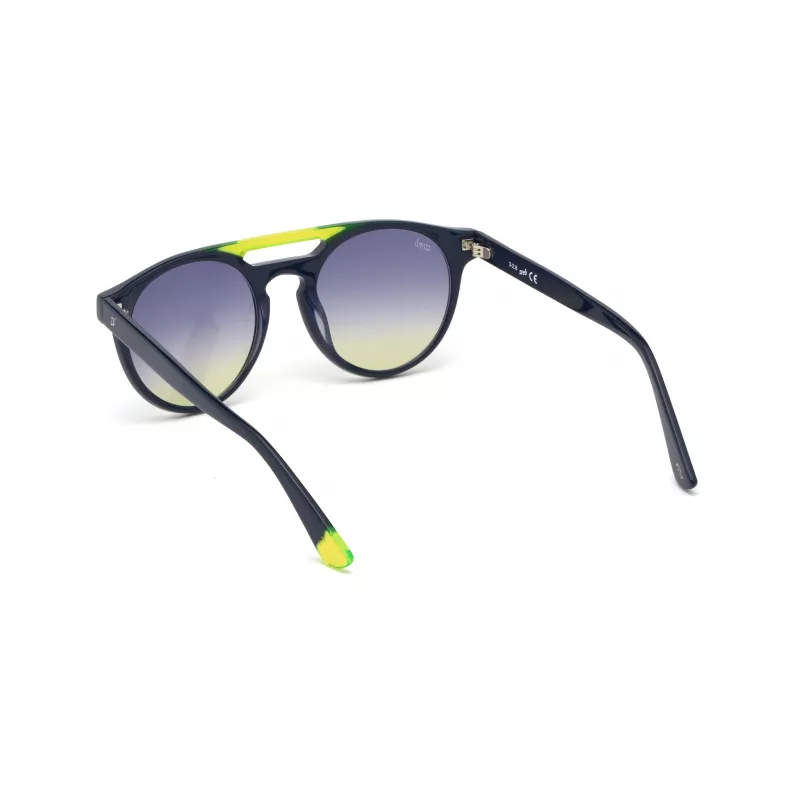 WEB EYEWEAR Okulary przeciwsłoneczne unisex WE0262-5190W Kwadratowe Acetat Czarna oprawka Szare szkło 51/19/145 mm