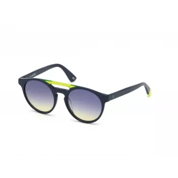 WEB EYEWEAR Okulary przeciwsłoneczne unisex WE0262-5190W Kwadratowe Acetat Czarna oprawka Szare szkło 51/19/145 mm