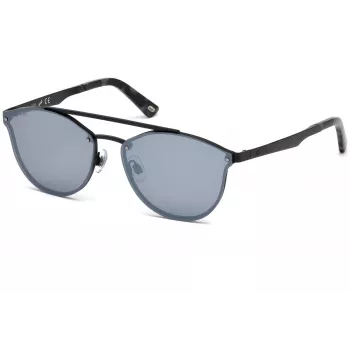 WEB EYEWEAR WE0189-02C Okulary przeciwsłoneczne unisex - czarna oprawka, szare soczewki 59mm