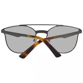 WEB EYEWEAR WE0190-0009C Okulary przeciwsłoneczne unisex - Geometryczna czarna oprawka, szare szkła