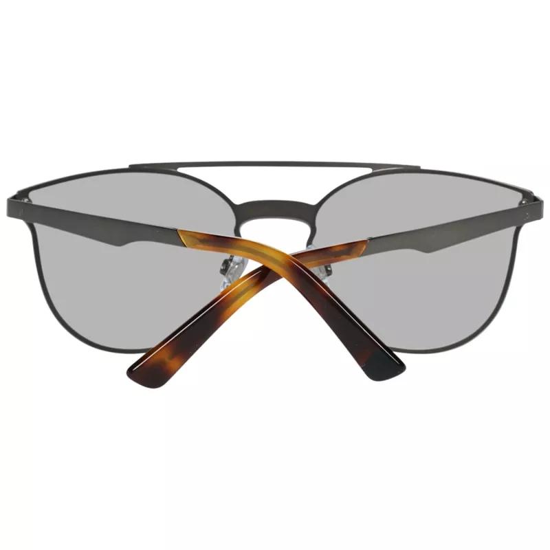 WEB EYEWEAR WE0190-0009C Okulary przeciwsłoneczne unisex - Geometryczna czarna oprawka, szare szkła