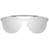 WEB EYEWEAR WE0190-0009C Okulary przeciwsłoneczne unisex - Geometryczna czarna oprawka, szare szkła