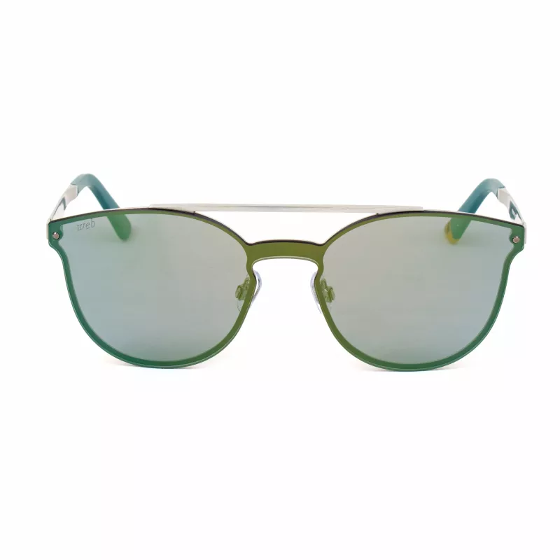 WEB EYEWEAR WE0190-09Q Okulary przeciwsłoneczne unisex - Geometryczna oprawka acetatowa z soczewkami poliwęglanowymi UV400