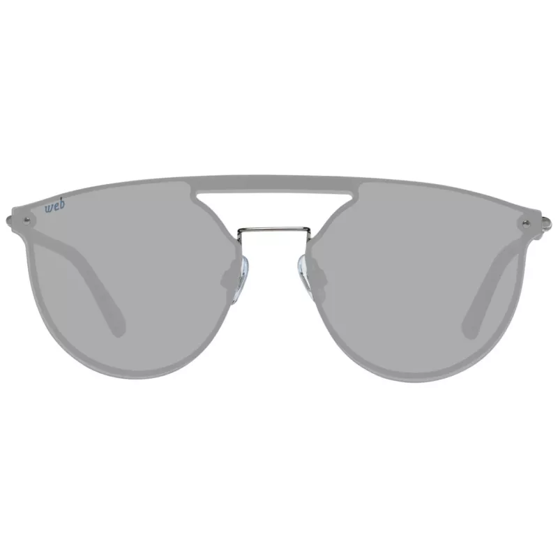 WEB EYEWEAR WE0193-13808V Okulary przeciwsłoneczne unisex - Błyszcząca czarna oprawka, soczewki dymione, 54 mm