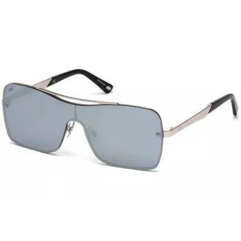 WEB EYEWEAR WE0202-16C Okulary przeciwsłoneczne unisex Błyszcząca czarna oprawka Szare szkła 54mm