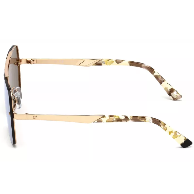 WEB EYEWEAR WE0202-34G Unisex Havana Acetate Sunglasses with Green Polycarbonate Lenses UV400