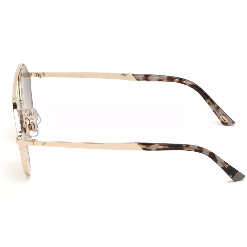 Web Eyewear WE0243-32G Unisex Pilot Sunglasses Gold Frame Brown Gradient Lens UV400 58mm