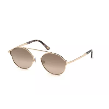 Web Eyewear WE0243-32G Unisex Pilot Sunglasses Gold Frame Brown Gradient Lens UV400 58mm