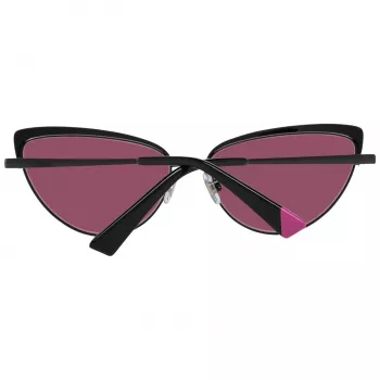 WEB EYEWEAR Damskie kwadratowe okulary przeciwsłoneczne acetatowe WE0272-5901Z - czarna oprawka, szare szkła 59mm