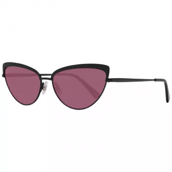 WEB EYEWEAR Damskie kwadratowe okulary przeciwsłoneczne acetatowe WE0272-5901Z - czarna oprawka, szare szkła 59mm