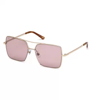 WEB EYEWEAR Okulary przeciwsłoneczne damskie WE0210-28Y Havana Brązowe Acetatowe Kształt Kwadratowy UV400
