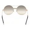 Okulary przeciwsłoneczne WEB EYEWEAR dla kobiet WE0211-28G Złota metalowa oprawka, brązowe gradientowe szkła 59 mm
