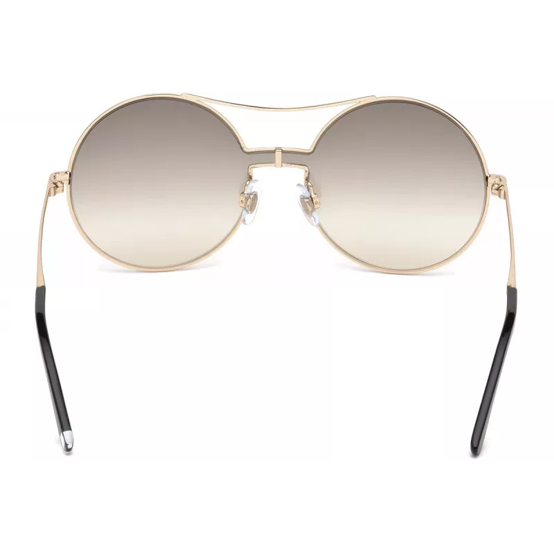 Okulary przeciwsłoneczne WEB EYEWEAR dla kobiet WE0211-28G Złota metalowa oprawka, brązowe gradientowe szkła 59 mm