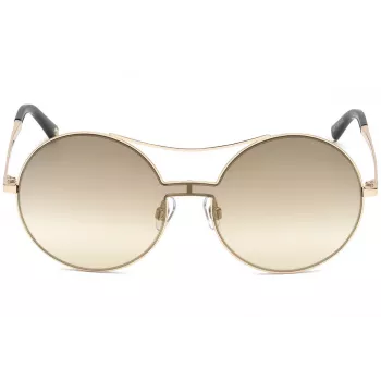 Okulary przeciwsłoneczne WEB EYEWEAR dla kobiet WE0211-28G Złota metalowa oprawka, brązowe gradientowe szkła 59 mm