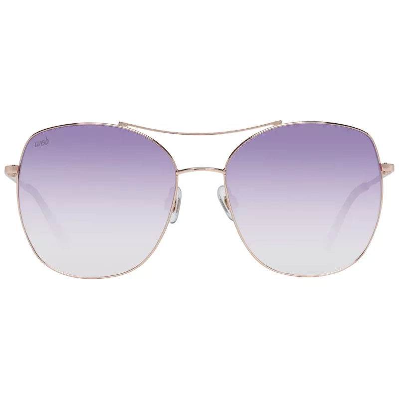 WEB EYEWEAR Okulary przeciwsłoneczne damskie WE0245-5833Z - Brązowy gradient, prostokątna oprawka acetatowa