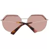 Okulary przeciwsłoneczne WEB EYEWEAR dla kobiet WE0258-5833G Havana Acetate Square Frame Brown Gradient Lens 58/18/140 mm