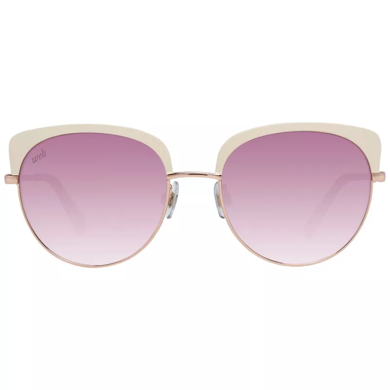 Okulary przeciwsłoneczne WEB EYEWEAR dla kobiet WE0271-5533Z Havana Brązowe Kwadratowe Acetatowe Soczewki Gradientowe 55mm