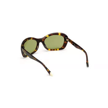 Okulary przeciwsłoneczne WEB EYEWEAR dla kobiet WE0289-5652N Havana Acetate Square Frame Brown Gradient Lens 56/19/130 mm