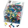 WEDO Pinezki, średnica główki 10 mm, długość kolca 12 mm, stal niklowana, srebrne, 100 sztuk (54600)