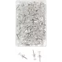 Pinezki WEDO, przezroczyste, 100 sztuk, długość kolca 12 mm, średnica główki 10 mm, w przezroczystym plastikowym pudełku (54 249)