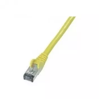 Kabel krosowy Wentronic CAT 6 S/FTP, RJ45 męski do RJ45 męski, 1 m, żółty, LSZH, trudnopalny