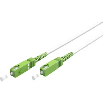 WENTRONIC Goobay 59599 OS2 jednomodowy światłowodowy kabel krosowy SC/APC do SC/APC, 15 m, LSZH, biały
