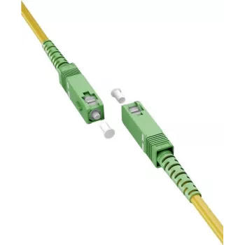 Wentronic Goobay 59640 OS2 jednomodowy światłowód kabel krosowy, SC/APC do SC/APC, 3 m, żółty