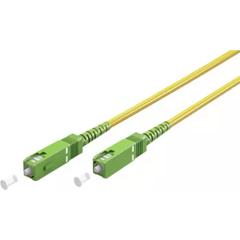 Wentronic Goobay 59641 OS2 jednomodowy światłowód kabel krosowy, SC/APC do SC/APC, 5 m, żółty, LSZH