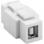 WENTRONIC Goobay 79930 Płaski adapter USB 2.0, USB-A żeńskie do USB-B żeńskie, biały