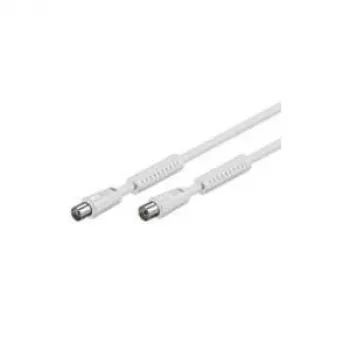 Wentronic Goobay kabel antenowy, 100% ekranowany, ferrytowy, biały, 2,5 m - wtyk koncentryczny IEC do gniazda koncentrycznego IEC (50724)