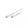 Wentronic Goobay kabel antenowy, 100% ekranowany, ferrytowy, biały, 2,5 m - wtyk koncentryczny IEC do gniazda koncentrycznego IEC (50724)