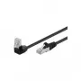 Wentronic Goobay kabel krosowy CAT 5e F/UTP, 3 m, czarny, 1x RJ45 pod kątem 90°, CCA, Gigabit Ethernet 94189