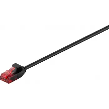 Wentronic Goobay kabel krosowy CAT 6 Slim, U/UTP, czarny, 2 m, miedź 93715
