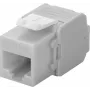 Wentronic Goobay CAT 6a moduł Keystone RJ45, nieekranowany, 500 MHz, jasnoszaro-biały (90693)