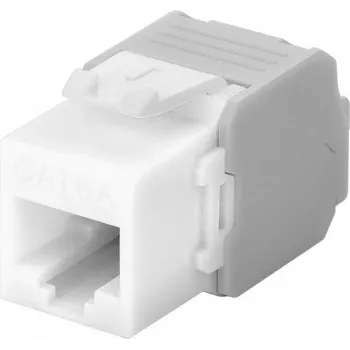 Wentronic Goobay CAT 6a Keystone gniazdo RJ45, nieekranowane, 500MHz, białe (90867)