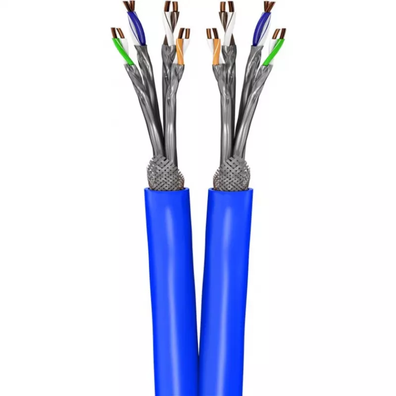 Wentronic Goobay kabel sieciowy dwużyłowy CAT 7A S/FTP PiMF niebieski - przewodnik miedziany CU AWG 22/1 (75716)