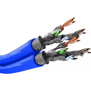 Wentronic Goobay kabel sieciowy dwużyłowy CAT 7A S/FTP PiMF niebieski - przewodnik miedziany CU AWG 22/1 (75716)